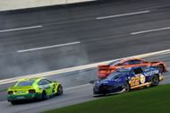 Joey Logano (22) and Austin Cindric (2) during the NASCAR Cup Series race in Atlanta. Source: Getty